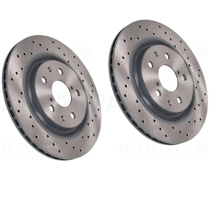 FOR BYD SEAL EV 2022+ CROSS DRILLED FRONT BRAKE DISCS 344mm X 28mm 1393332000