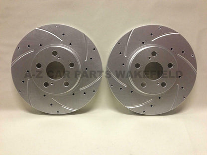 Toyota celica 1.8 vvti + t sport 140 190 front grooved brake discs and pads 275