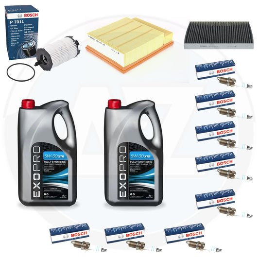 FOR AUDI RS4 B7 (05-08) AIR OIL CABIN FILTER SPARK PLUGS 10L OIL SERVICE KIT