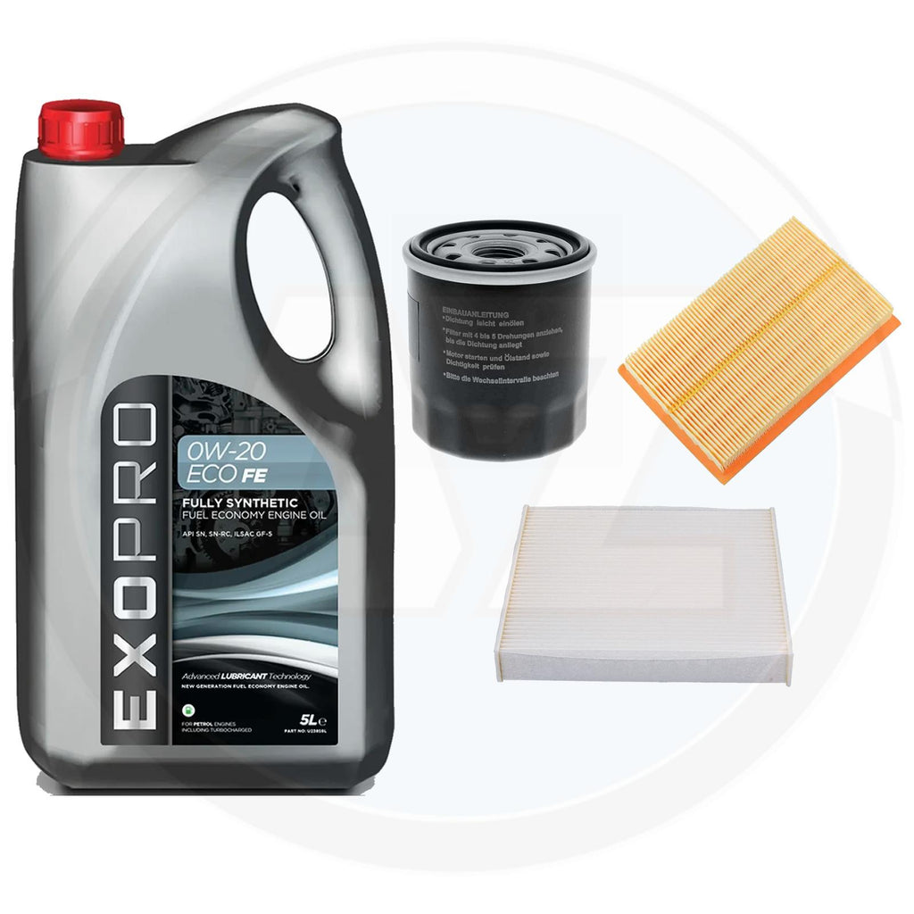 SERVICE KIT FOR TOYOTA YARIS VITZ 1.5 HYBRID AIR CABIN POLLEN OIL FILTER 5L OIL