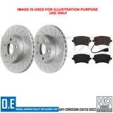 FOR VW CARAVELLE 2.0 BiTDI T5 T6 FRONT REAR DRILLED BRAKE DISCS PADS 308mm 294mm