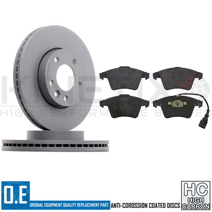 FOR VW CARAVELLE 2.5 TDI FRONT OEM QUALITY HIGH CARBON BRAKE DISCS PADS 308mm