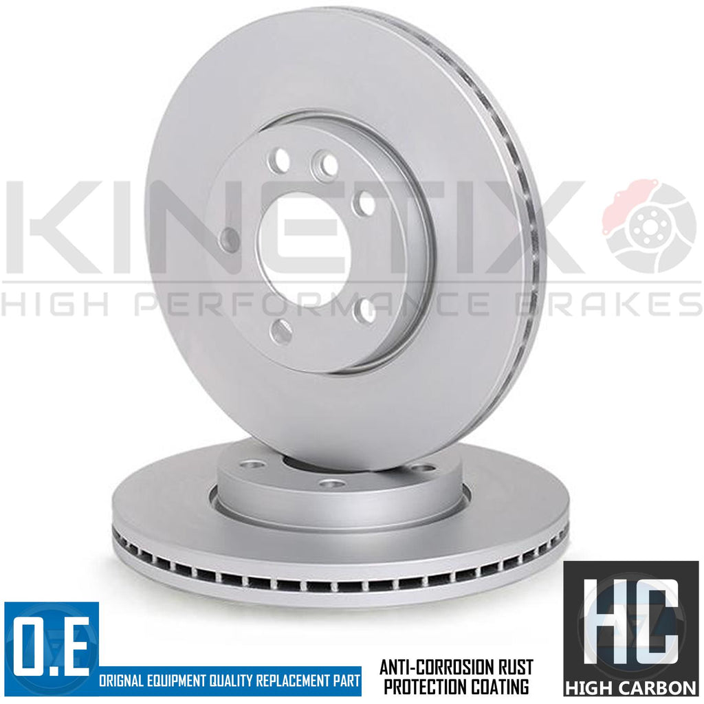 FOR VW TRANSPORTER 2.5 TDI T5 FRONT COATED HIGH CARBON BRAKE DISCS PAIR 308mm