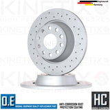 FOR VW GOLF GTI MK5 2.0 GTI CROSS DRILLED FRONT REAR BRAKE DISCS BREMBO PADS