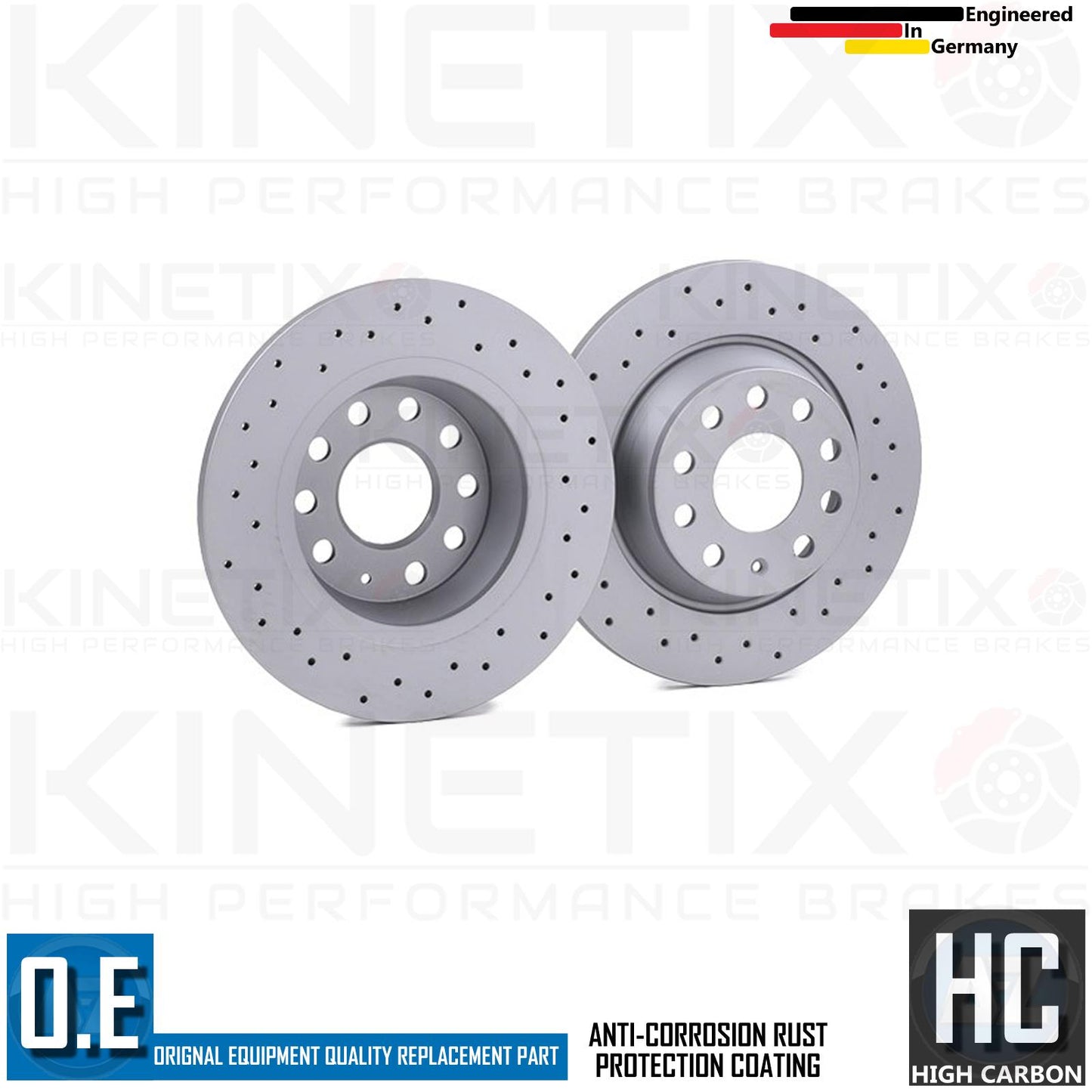 FOR VW GOLF GTI MK6 EDITION 35 CROSS DRILLED FRONT REAR BRAKE DISCS 312mm 272mm