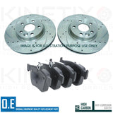 FOR LEXUS RX300 RX330 RX350 RX400h DRILLED GROOVED REAR BRAKE DISCS PADS 288mm