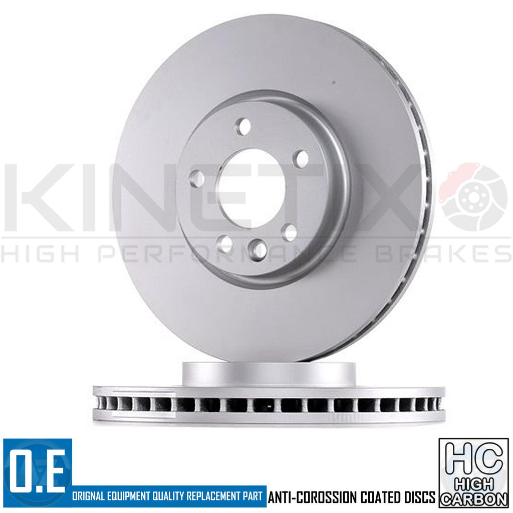 FOR VW TRANSPORTER CARAVELLE T5 T6 FRONT COATED BRAKE DISCS PAIR 340mm