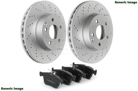 FOR SKODA SUPERB 2.0 TDI 2015- REAR DRILLED BRAKE DISCS MINTEX PADS 300mm