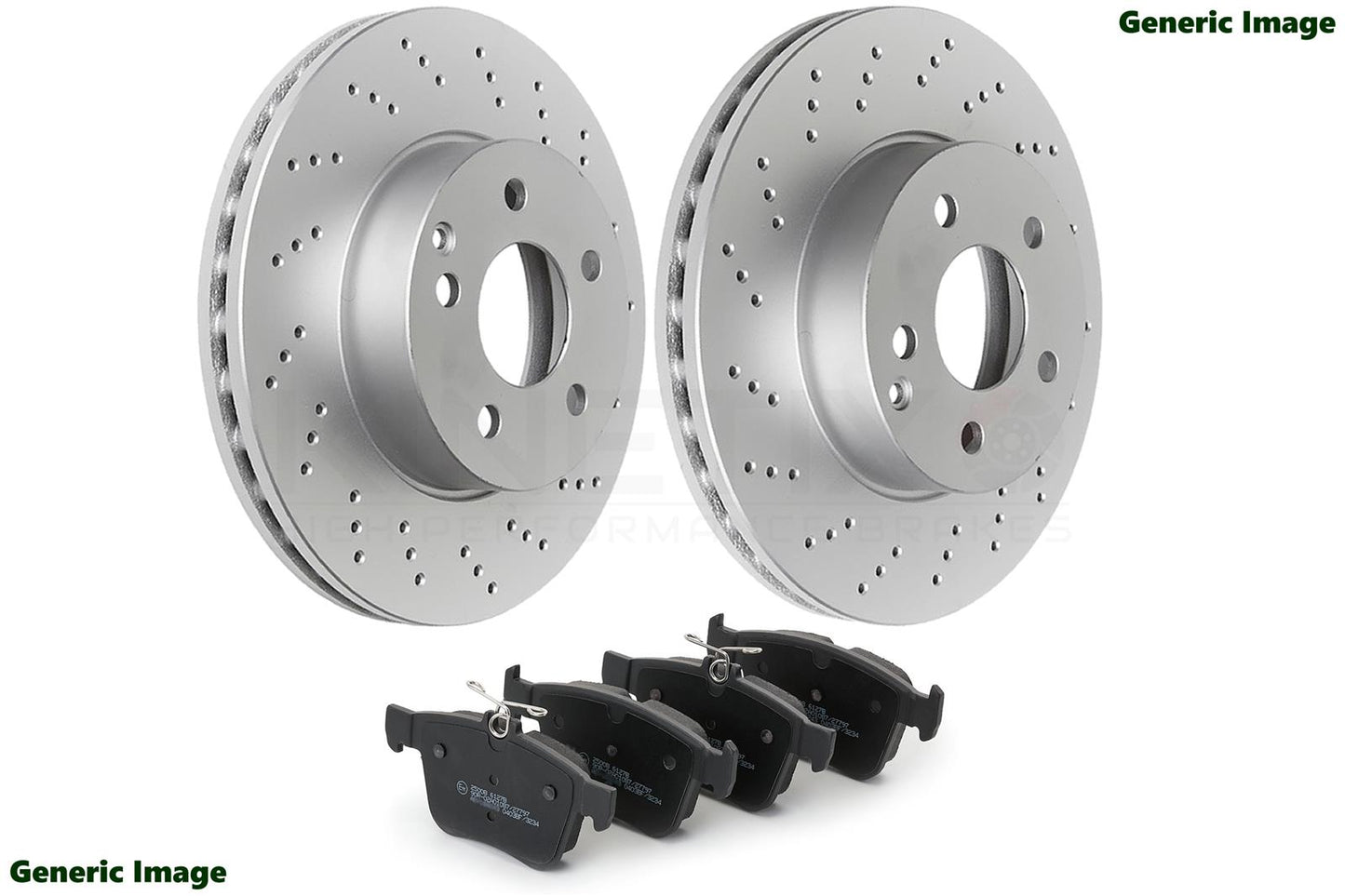 FOR SKODA KODIAQ 1.4 TSI 2016- REAR DRILLED BRAKE DISCS MINTEX PADS 300mm