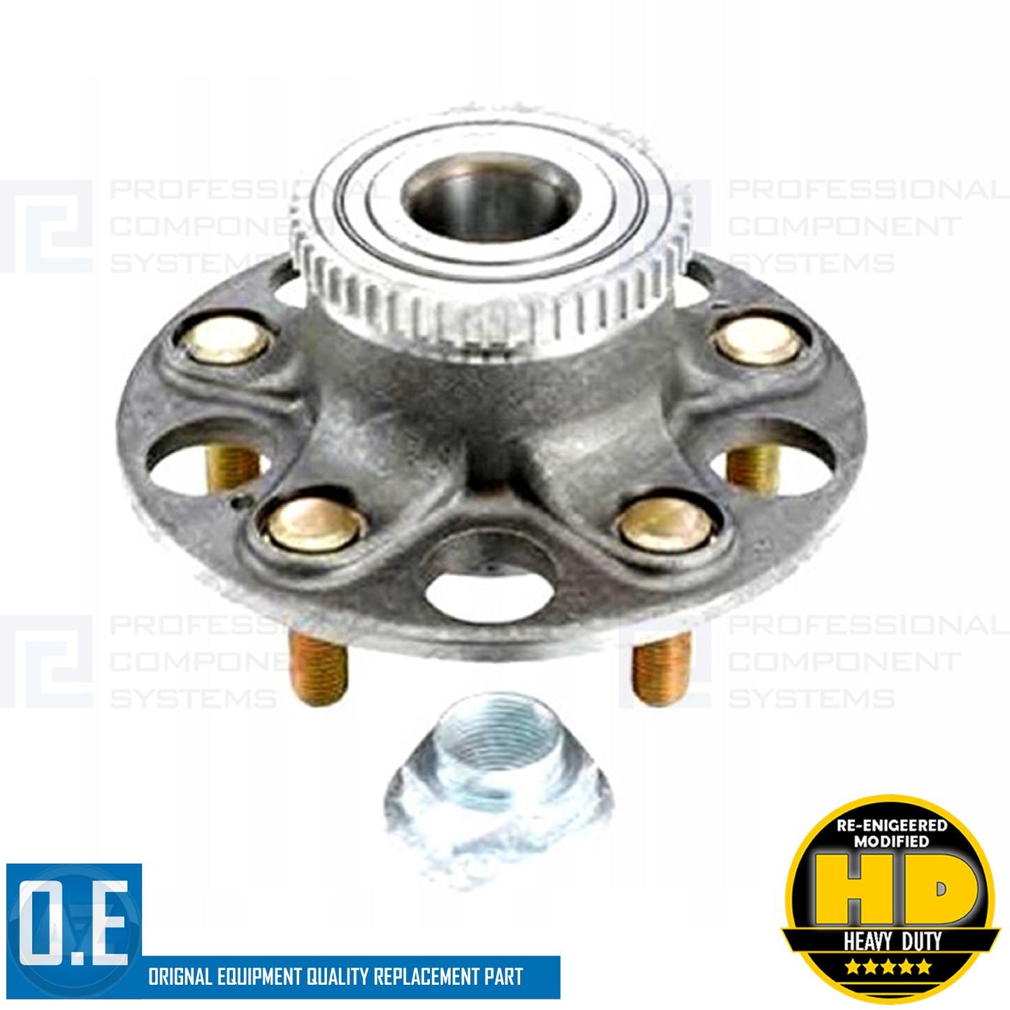 FOR HONDA CIVIC 2.0 TYPE-R TYPE-S STREAM REAR WHEEL BEARING KIT HUB NUT 5 STUD