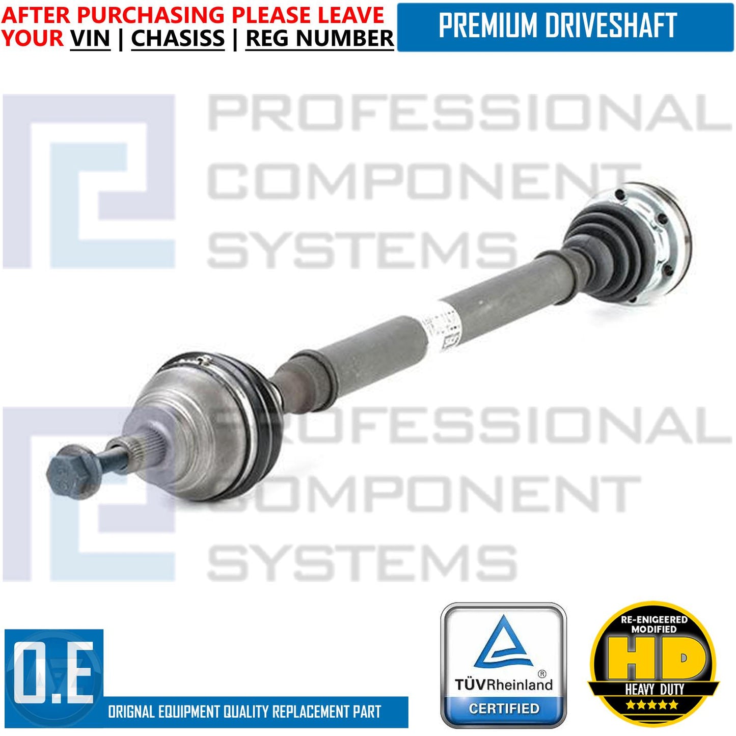 FOR AUDI A3 3.2 V6 VW GOLF R32 MK5 FRONT AXLE RIGHT DRIVE SHAFT DRIVESHAFT (DSG)