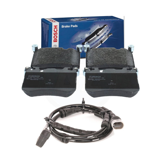 FOR BMW X5M E70 X6M E71 E72 FRONT AXLE BOSCH BRAKE PADS SET & WEAR WIRE SENSOR