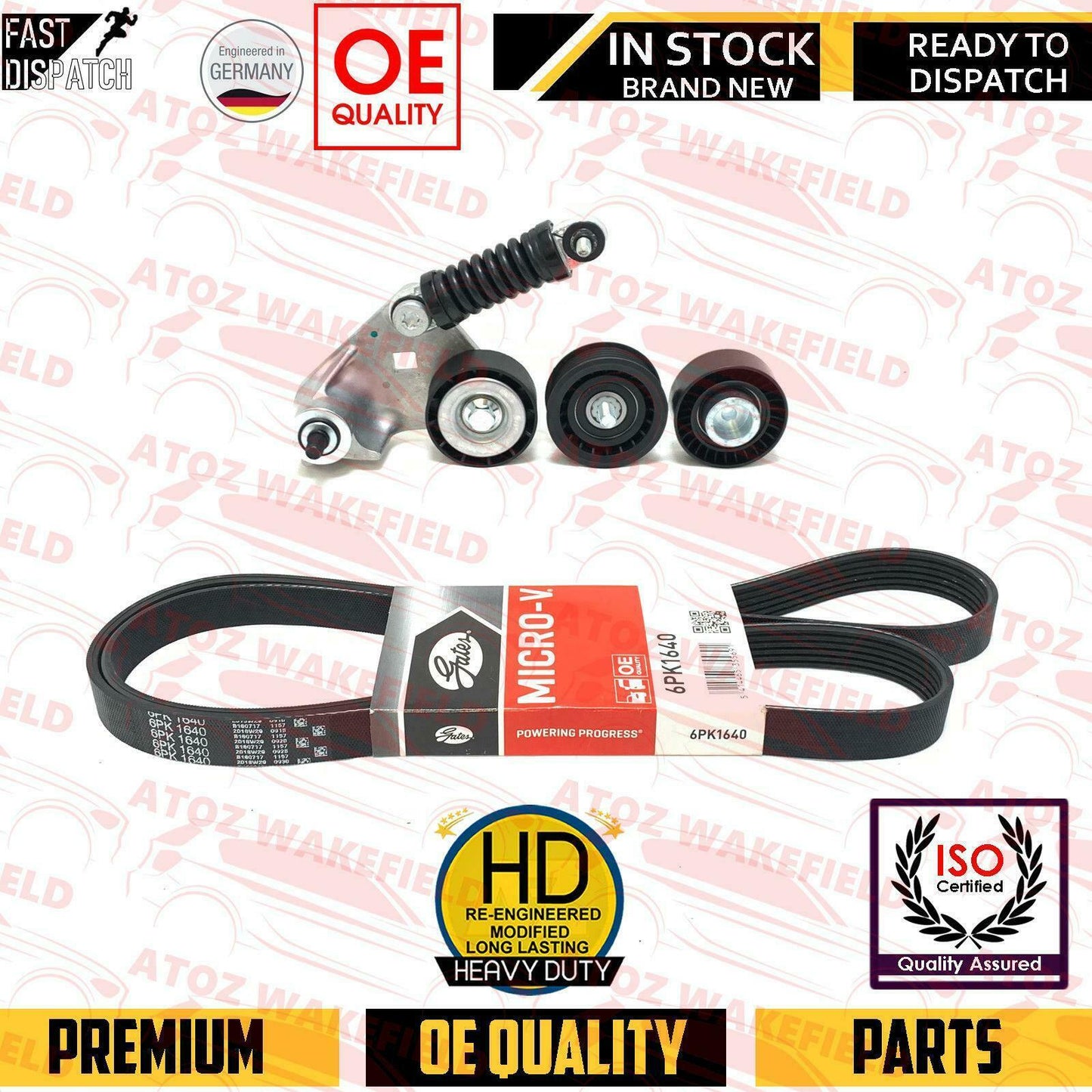 Ford Transit 2.0 2.2 DI TDDI TDCI Alternator drive fan belt pulley tensioner kit