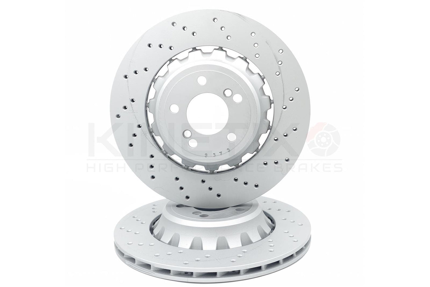FOR BMW M3 F80 REAR LEFT RIGHT DRILLED BRAKE DISCS MINTEX PADS & WIRE 370mm