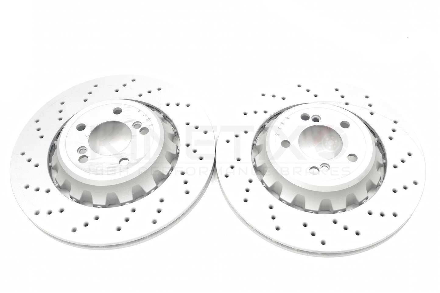 FOR BMW M3 F80 REAR LEFT RIGHT DRILLED BRAKE DISCS MINTEX PADS & WIRE 370mm