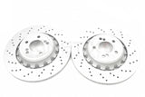 FOR BMW M4 F83 REAR LEFT RIGHT DRILLED BRAKE DISCS MINTEX PADS & WIRE 370mm