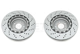 FOR BMW M3 F80 REAR LEFT RIGHT CROSS-DRILLED BRAKE DISCS MINTEX PADS WEAR SENSOR