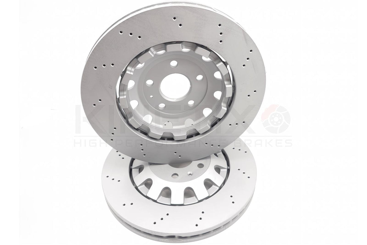FOR CUPRA ATECA LEON FORMENTOR KINETIX FRONT DRILLED BRAKE DISCS 8J0615301K