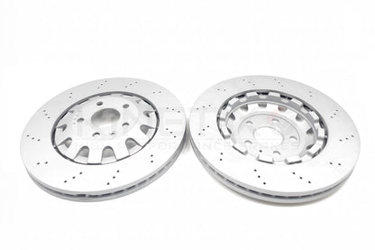2X FRONT AUDI TTRS 370X32mm FRONT PUNCHED DRILLED BRAKE DISCS 8J0615301K