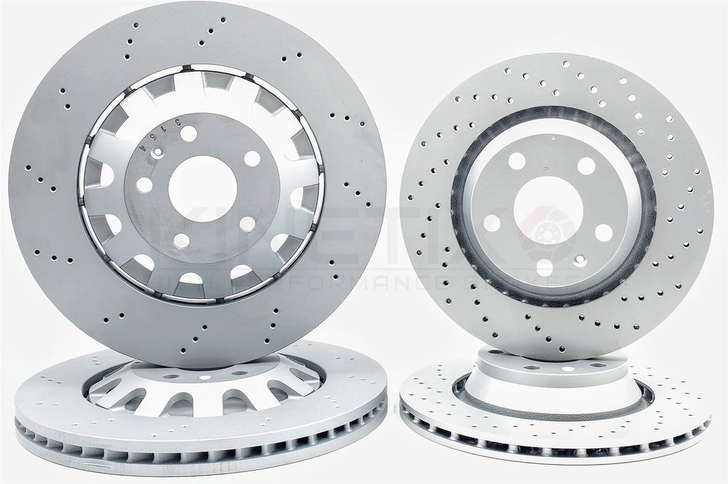 FOR CUPRA LEON 2.0 TSI 2021- DRILLED FRONT REAR BRAKE DISCS 370mm 310mm