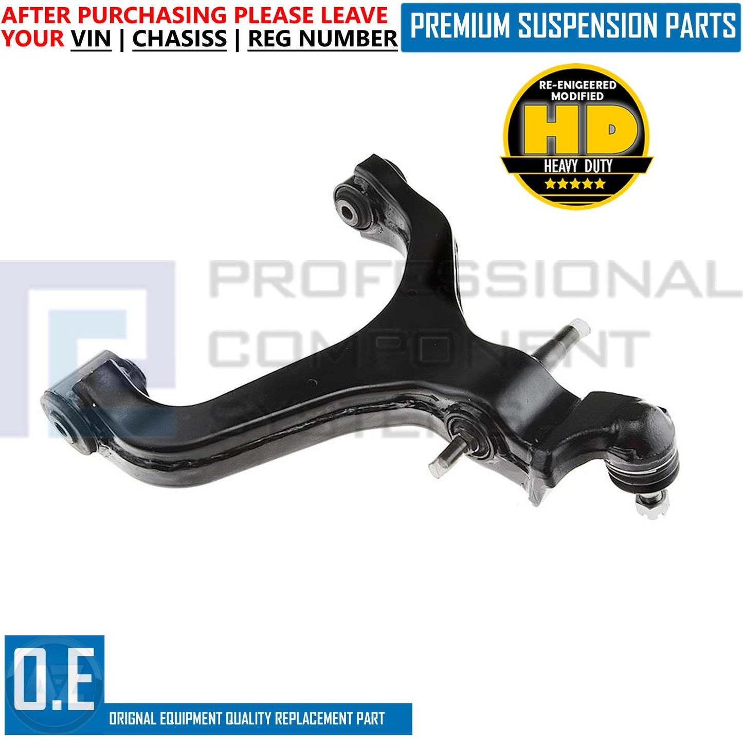 FOR SSANGYONG ACTYON KYRON REXTON 2012- FRONT LOWER SUSPENSION WISHBONE ARMS X2