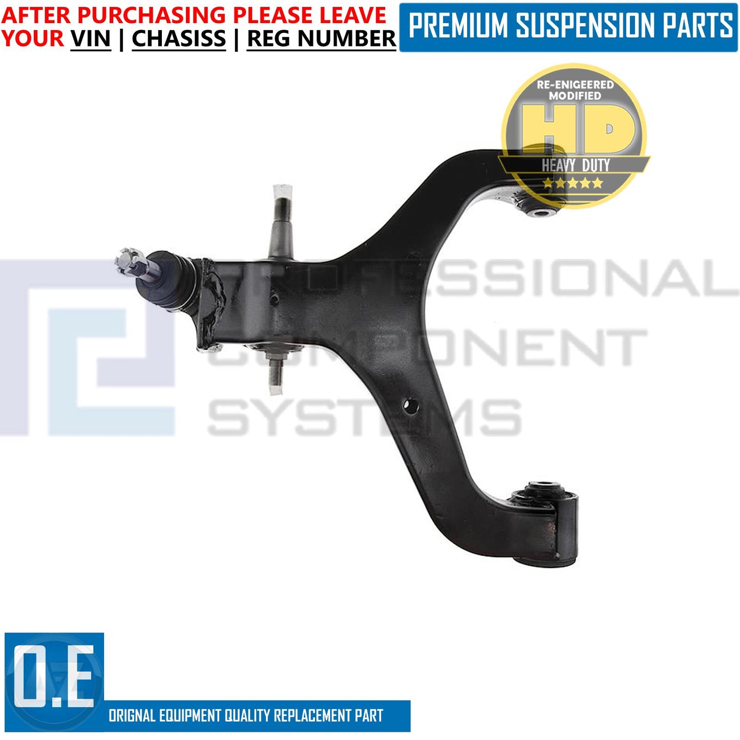 FOR SSANGYONG ACTYON KYRON REXTON 2012- FRONT LOWER SUSPENSION WISHBONE ARMS X2
