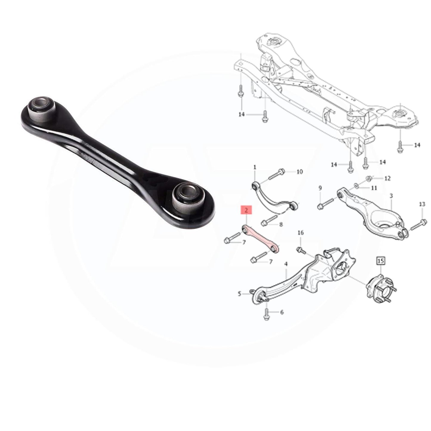 FITS FORD C-MAX FOCUS MAZDA 3 VOLVO V50 S40 C30 C70 REAR AXLE TRAILING ARM