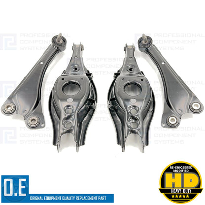 FOR TOYOTA AURIS E18 REAR AXLE LOWER SUSPENSION WISHBONES TRAILING ARMS KIT X4