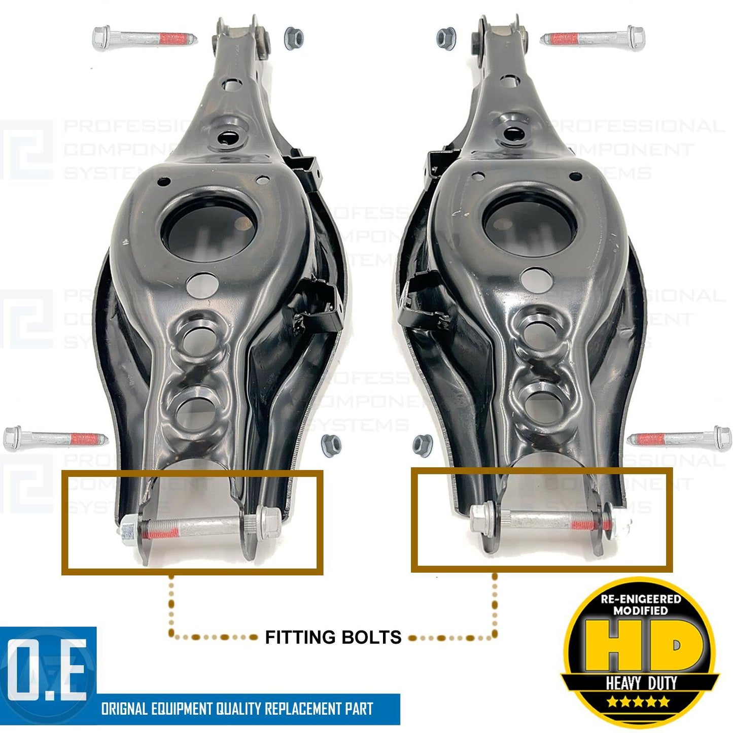 FITS LEXUS CT200H REAR LOWER LEFT RIGHT SUSPENSION TRAILING ARMS NUTS BOLTS KIT