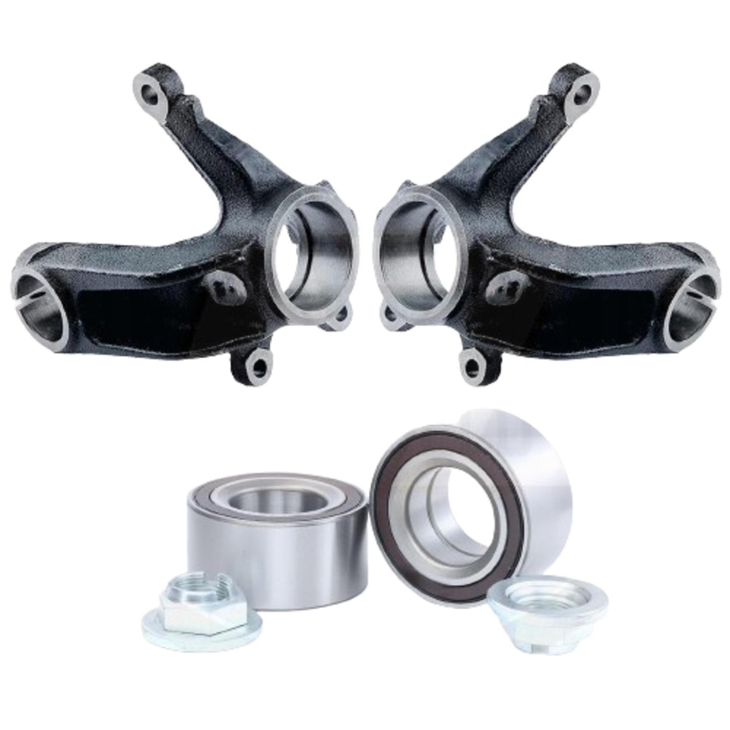 FOR FORD MONDEO MK3 FRONT AXLE STEERING KNUCKLES HUBS WITH WHEEL BEARINGS FITTED