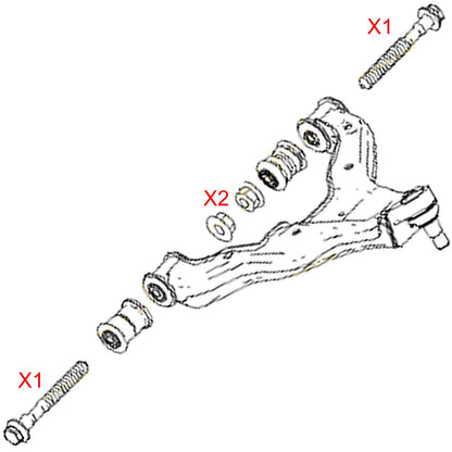 FOR CRAFTER SPRINTER FRONT SUSPENSION WISHBONE ARM NUTS BOLTS FITTINGS KIT X1