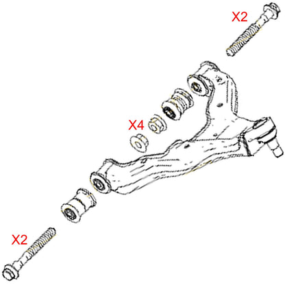 FOR CRAFTER SPRINTER FRONT SUSPENSION WISHBONE ARM NUTS BOLTS FITTINGS KITS X2