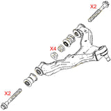 FOR CRAFTER SPRINTER FRONT SUSPENSION WISHBONE ARM NUTS BOLTS FITTINGS KITS X2