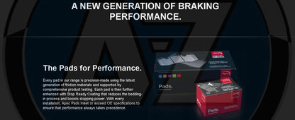 FOR AUDI RSQ3 R8 LAMBORGHINI HURACAN PORSCHE CAYENNE FRONT BRAKE PADS APEC BLACK
