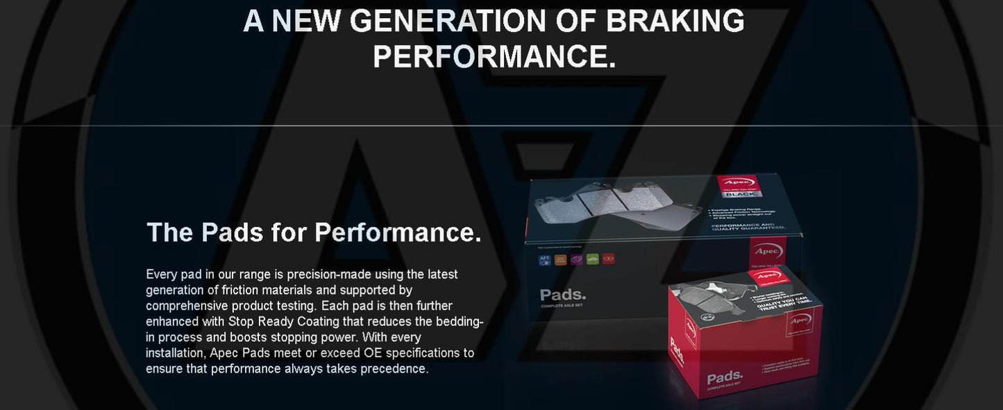 FOR AUDI S3 SQ2 VW GOLF R GTI SEAT LEON CUPRA APEC BLACK FRONT BRAKE PADS
