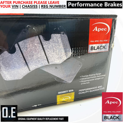 FOR VOLVO V90 T8 R-DESIGN CROSS DRILLED FRONT BRAKE DISCS APEC BLACK PADS 345mm