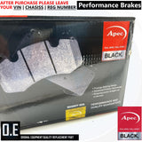 FOR VOLVO XC90 T8 R-DESIGN CROSS DRILLED FRONT BRAKE DISCS APEC BLACK PADS 345mm