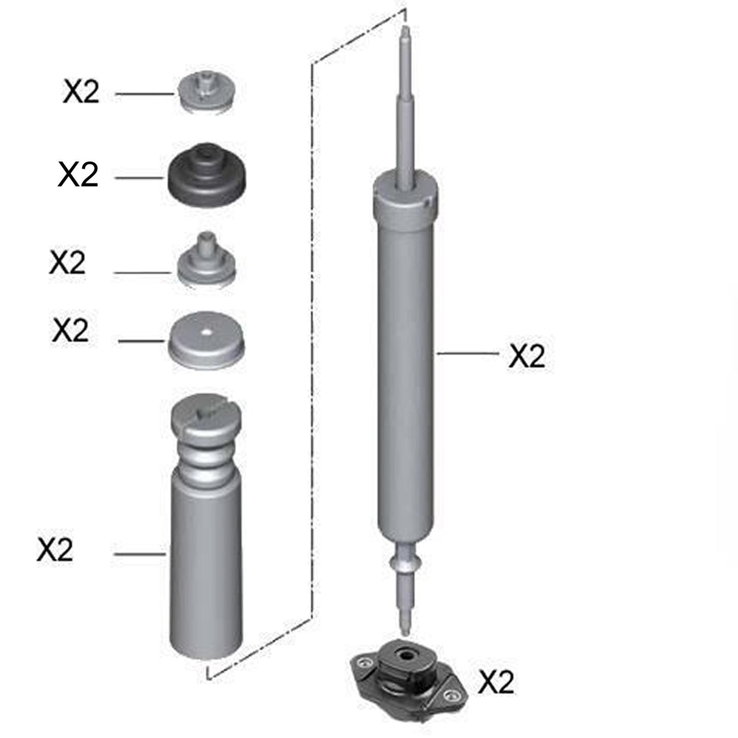 FOR BMW 1 SERIES 3 SERIES REAR SHOCKERS SHOCK ABSORBERS SACHS BOGE LEMFORDER KIT