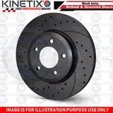 FOR VW TRANSPORTER 2.5 TDI T5 DRILLED GROOVED FRONT REAR BRAKE DISCS PADS