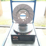 FOR BMW 3 SERIES 325i E90 E91 E92 E93 CROSS DRILLED FRONT BRAKE DISCS PAIR 300mm