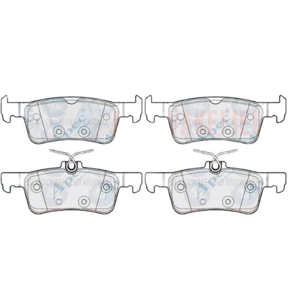 for FORD FIESTA 1.0 EcoBoost 2017- REAR PREMIUM QUALITY APEC BRAKE PADS SET