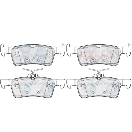 for FORD FIESTA 1.0 EcoBoost 2017- REAR PREMIUM QUALITY APEC BRAKE PADS SET