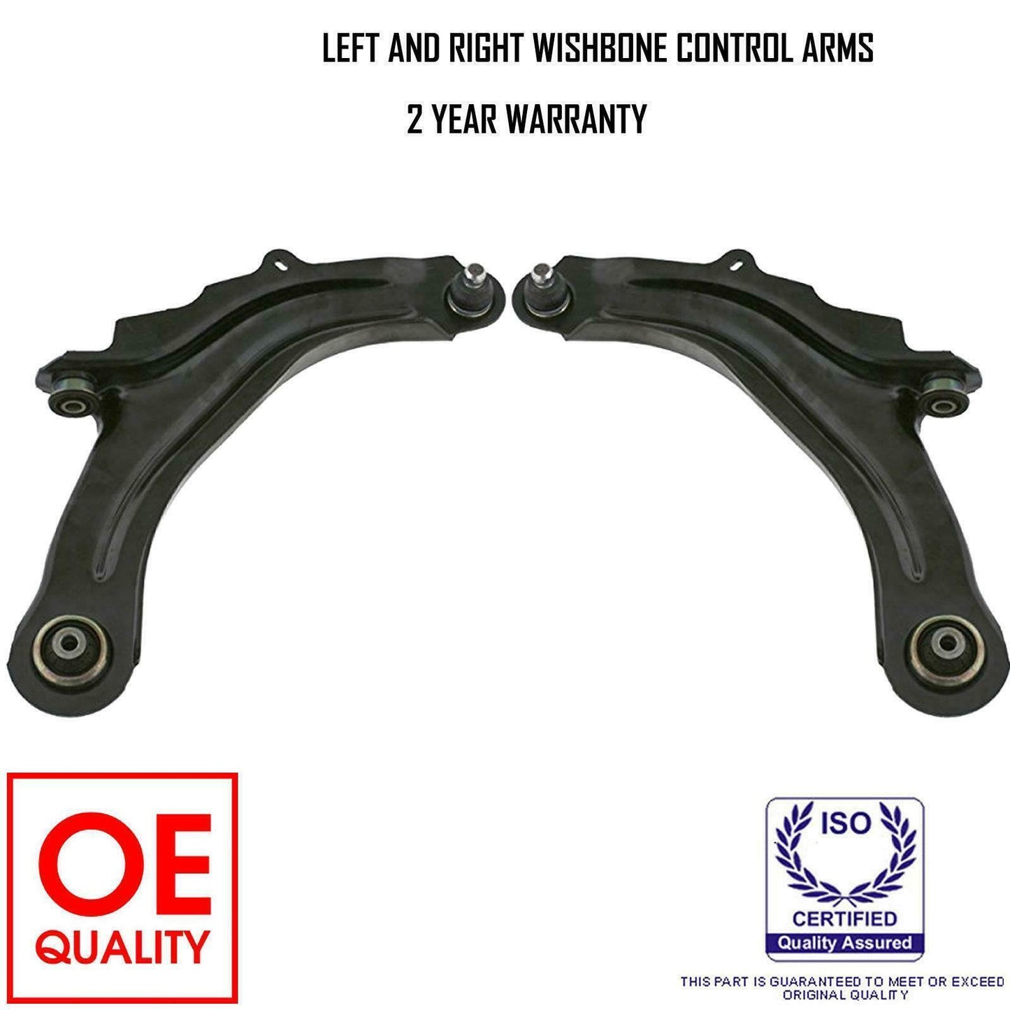 for RENAULT MEGANE MK2 2003-2009 FRONT 2 SUSPENSION WISHBONE ARMS + BALL JOINTS