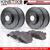 FOR VW TRANSPORTER 1.9 TDI T5 DRILLED GROOVED FRONT REAR BRAKE DISCS PADS