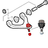 FOR IVECO DAILY 2014- FRONT AXLE TOP UPPER SUSPENSION WISHBONE ARM BALL JOINT X1