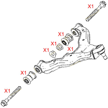 FOR VW CRAFTER MERCEDES SPRINTER FRONT LOWER RIGHT SUSPENSION WISHBONE ARM KIT