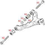 FOR CRAFTER SPRINTER FRONT LOWER SUSPENSION WISHBONES ARMS NUTS BOLTS KIT 2006-