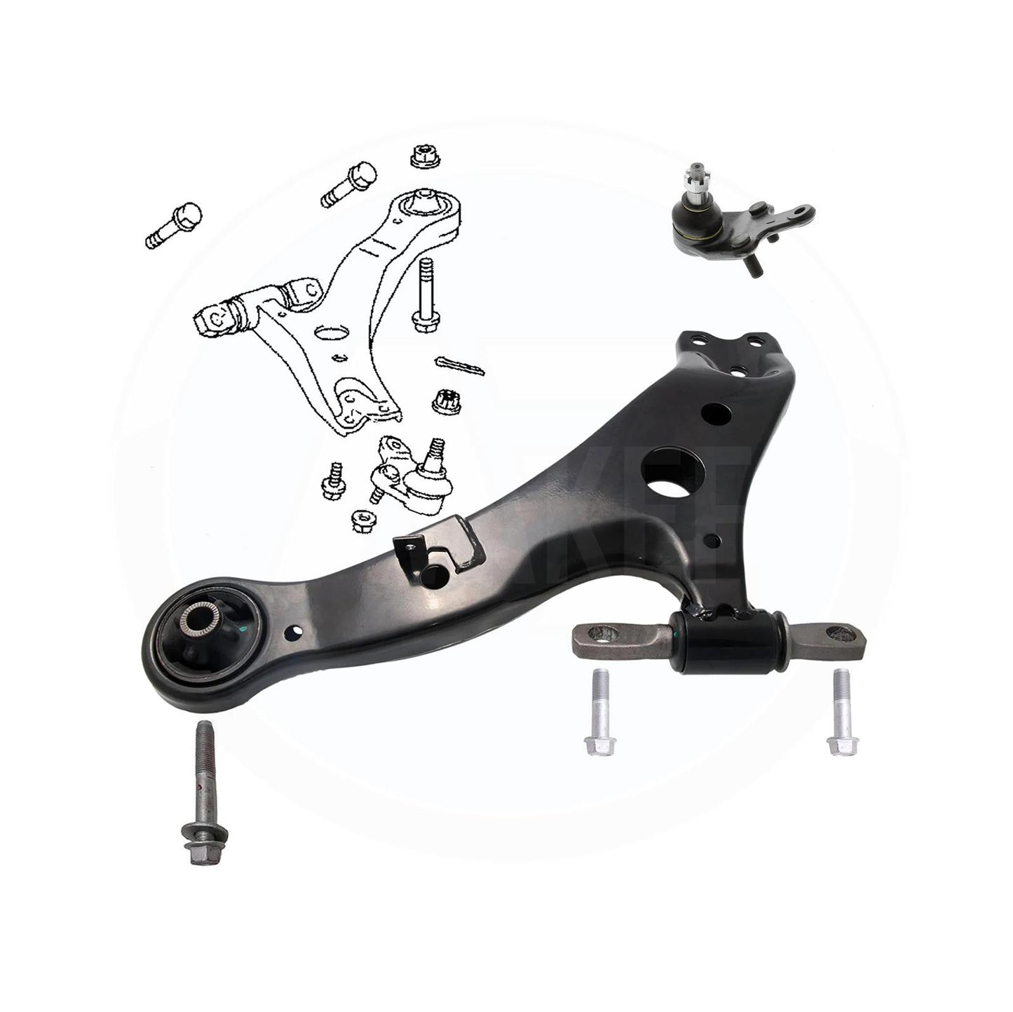 FOR TOYOTA HARRIER FRONT LOWER SUSPENSION WISHBONES TRACK CONTROL ARMS KIT PAIR