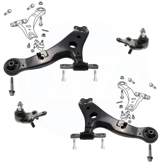 FOR TOYOTA HARRIER FRONT LOWER SUSPENSION WISHBONES TRACK CONTROL ARMS KIT PAIR