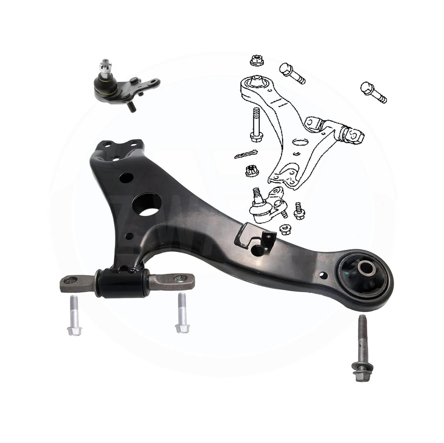 FOR TOYOTA HARRIER FRONT LOWER SUSPENSION WISHBONES TRACK CONTROL ARMS KIT PAIR
